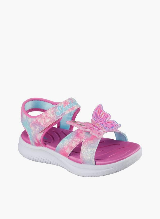 SKECHERS Girls Jumpsters Hook & Loop Sandals - 303109L-Pkmt-Cp - Image 1