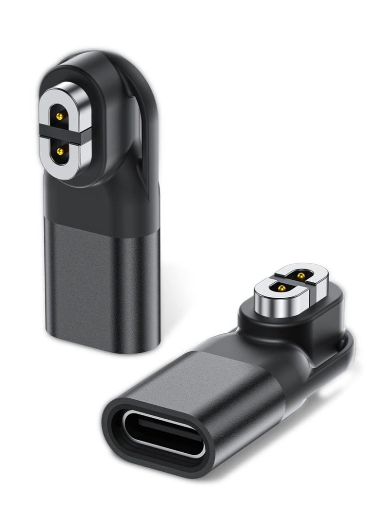Captaintech Charging Adapter Type C Connector for Aftershokz Headphones Aeropex AS800 Shokz Openrun Openrun Pro Opencomm USB C Converter Magnetic Charger Adapter for Shokz Headset 2 Pack - Image 1
