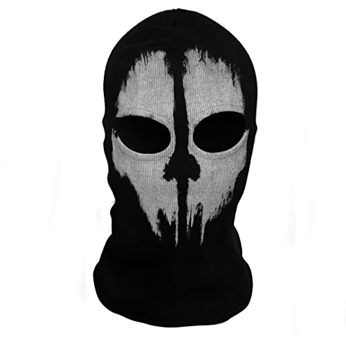 SzBlaZe Unisex Ghost Print Stocking Balaclava Mask Good For War Game Halloween Cosplay (Print 1) - Image 1