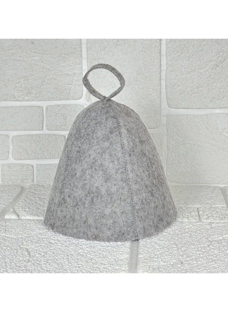 Goolsky 1pc Sauna Hat, Thicken Wool Felt Shower Cap, Hair Turban Quickly Drying Towel Hats, Sauna Bathroom Accessories - Image 1