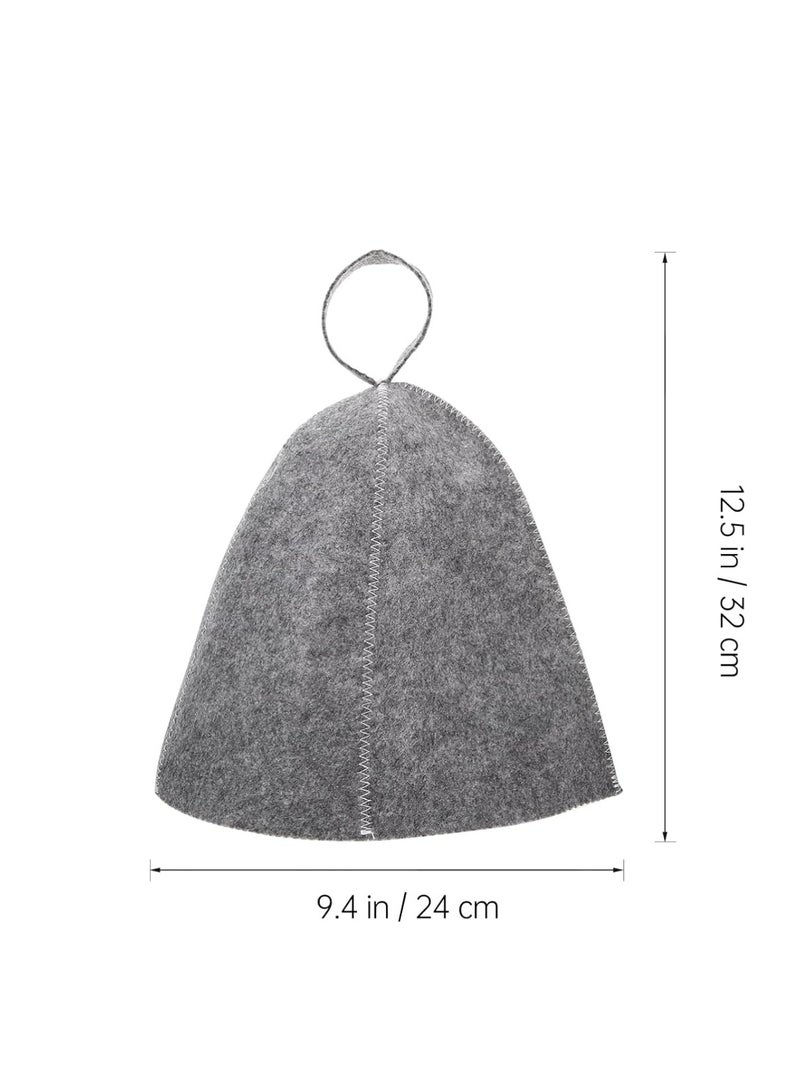Goolsky 1pc Sauna Hat, Thicken Wool Felt Shower Cap, Hair Turban Quickly Drying Towel Hats, Sauna Bathroom Accessories - Image 2