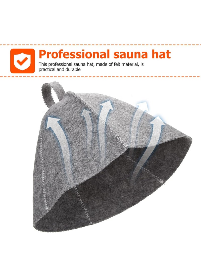 Goolsky 1pc Sauna Hat, Thicken Wool Felt Shower Cap, Hair Turban Quickly Drying Towel Hats, Sauna Bathroom Accessories - Image 3
