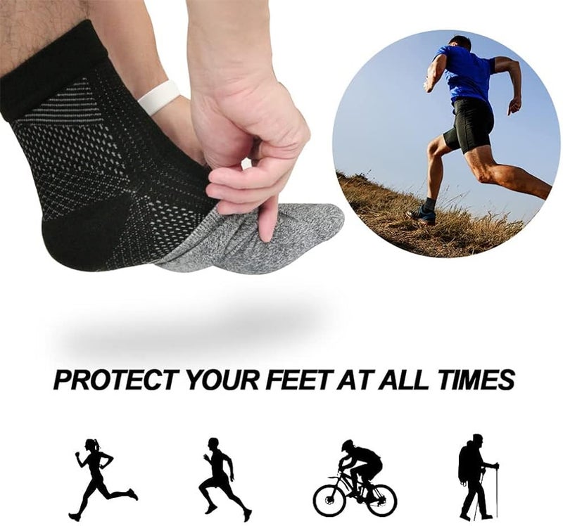 Soothesocks for Neuropathy, 3/6Pairs Soothe Socks Compression, Ankle Compression Socks 3pairs Black-a - Image 3