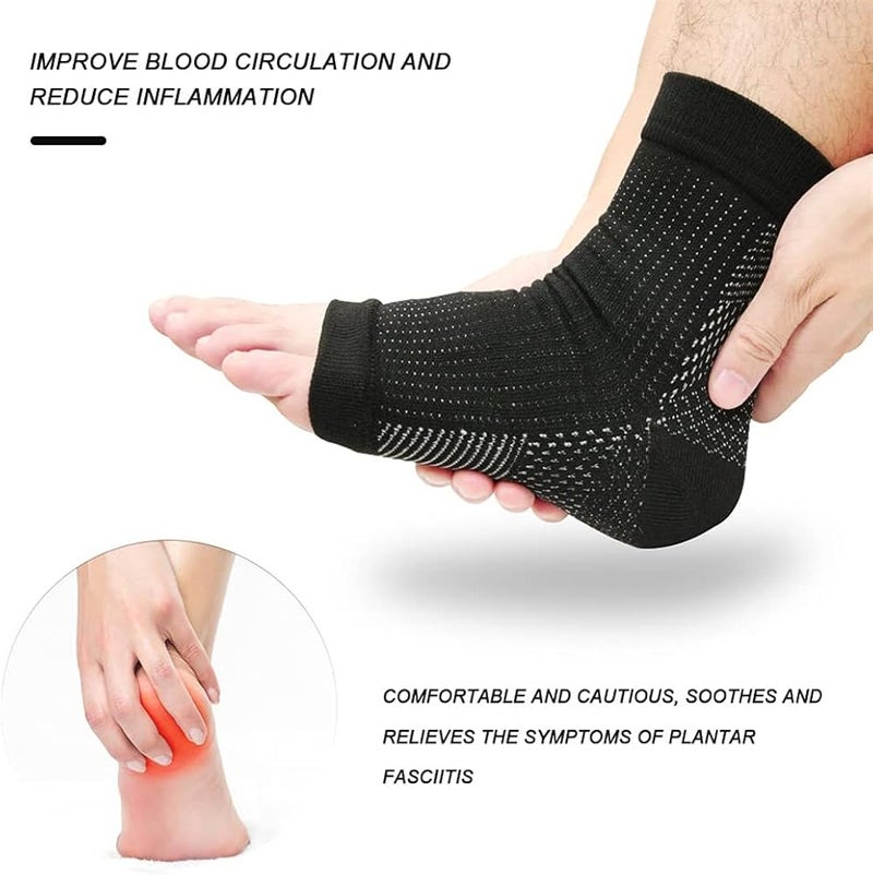 Soothesocks for Neuropathy, 3/6Pairs Soothe Socks Compression, Ankle Compression Socks 3pairs Black-a - Image 5