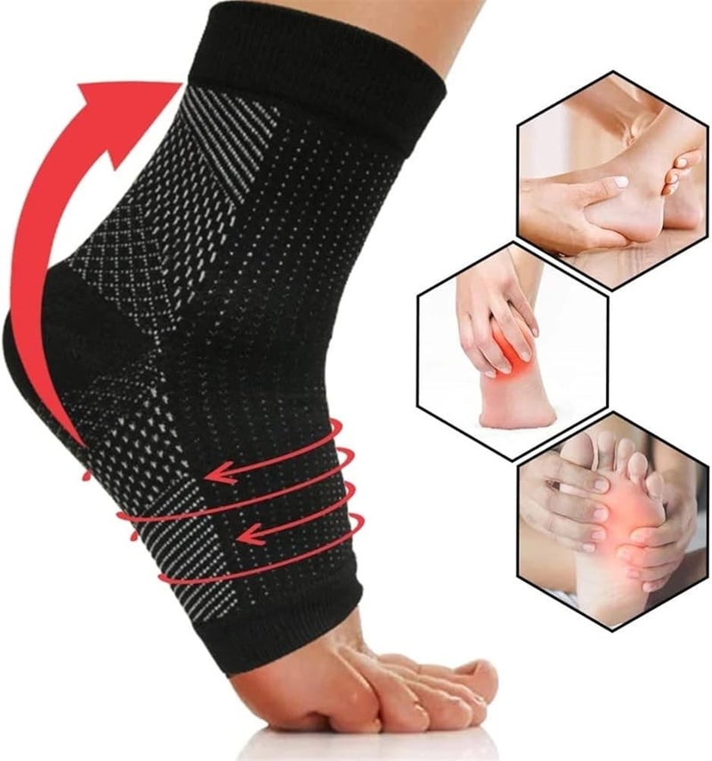 Soothesocks for Neuropathy, 3/6Pairs Soothe Socks Compression, Ankle Compression Socks 3pairs Black-a - Image 4