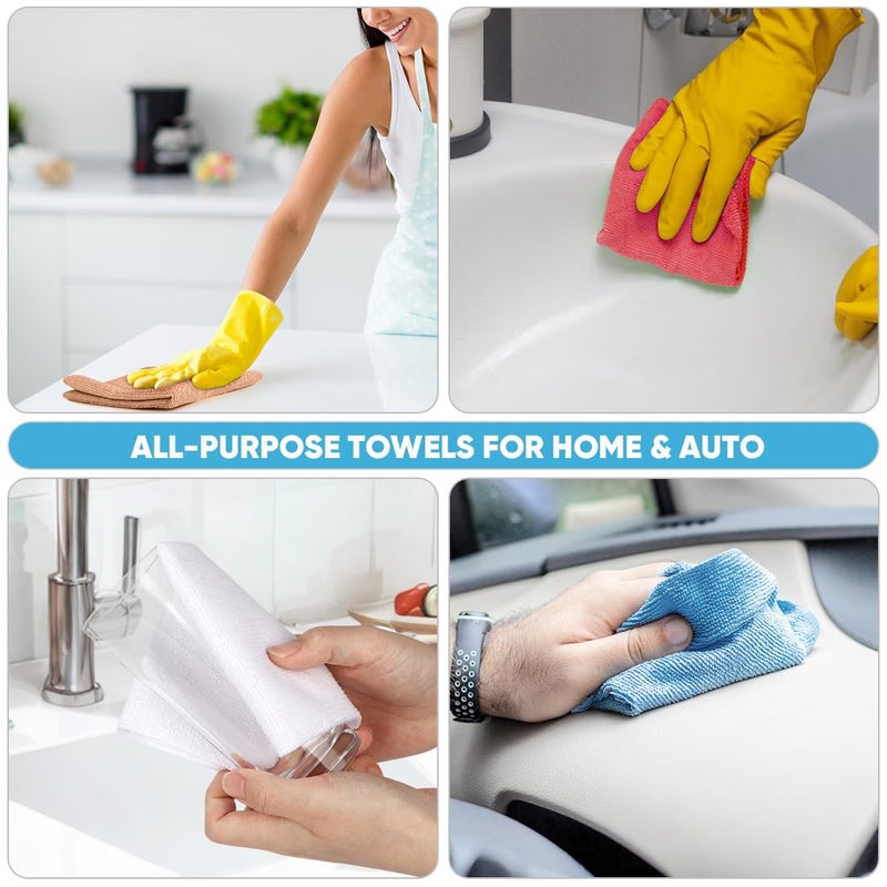 AIDEA Microfiber Cleaning Cloth Roll, 50PK, Reusable Paper Towels Tear Away Cloth, Microfiber Towels Washable Shop Rags, Lint Free Cleaning Rags for House, Kitchen, Window, 11.5"Ã—11.5", Coffee - Image 5