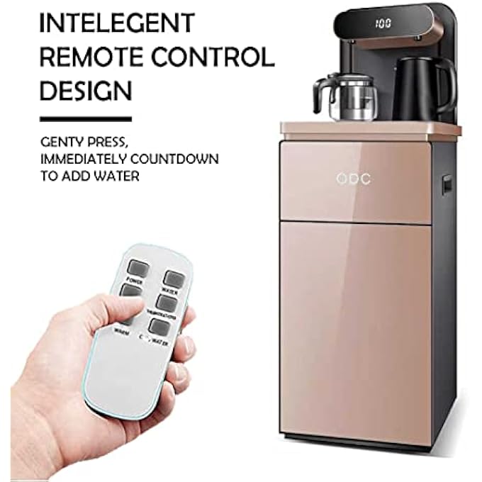 rayihni Odc  Smart Stainless Steel Water Dispenser With Glass  Heat Kettle And Dual Outlets  Fast Boil Large Display Touch Panel Control Heat Preservation  Remote ControlRose Gold Only Dispenser - Image 4