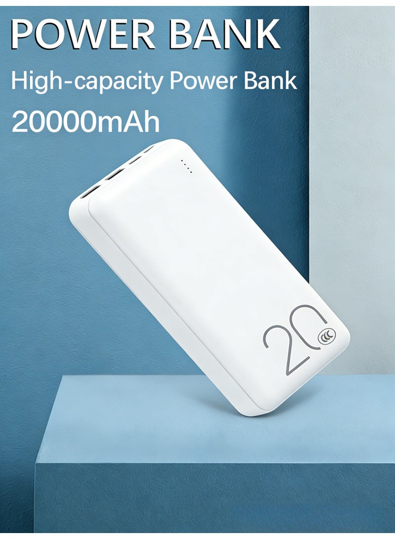20000mAh Portable Power Bank, Dual USB Output Portable Charger, Slim External Battery Pack with LED Indicators, Fast Charging Universal Power Bank for iPhone, Samsung, Huawei, Xiaomi & Tablets - Image 1