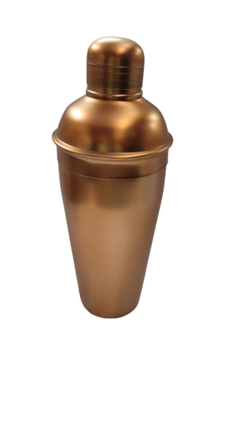 Proniks CopperToned Barware SetIce Bucket 15Ice TongPeg MegureIce ScoopCocktail Shaker 6 Pieces - Image 5