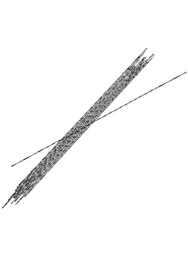 12 Pieces Scroll Saw Blades with Spiral Teeth Handle Jewelers Saw Scroll Saw Blades End Point for Sawing Wood Cutting Metal Plastic Sculpting (1#)  - Image 3