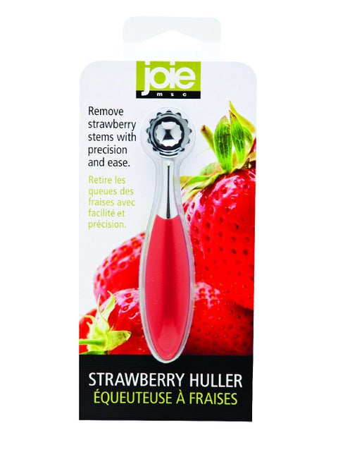 Joie Strawberry Huller Fruit Corer – Easy Grip Stem Remover Tool for Strawberries, Tomatoes & Soft Fruit