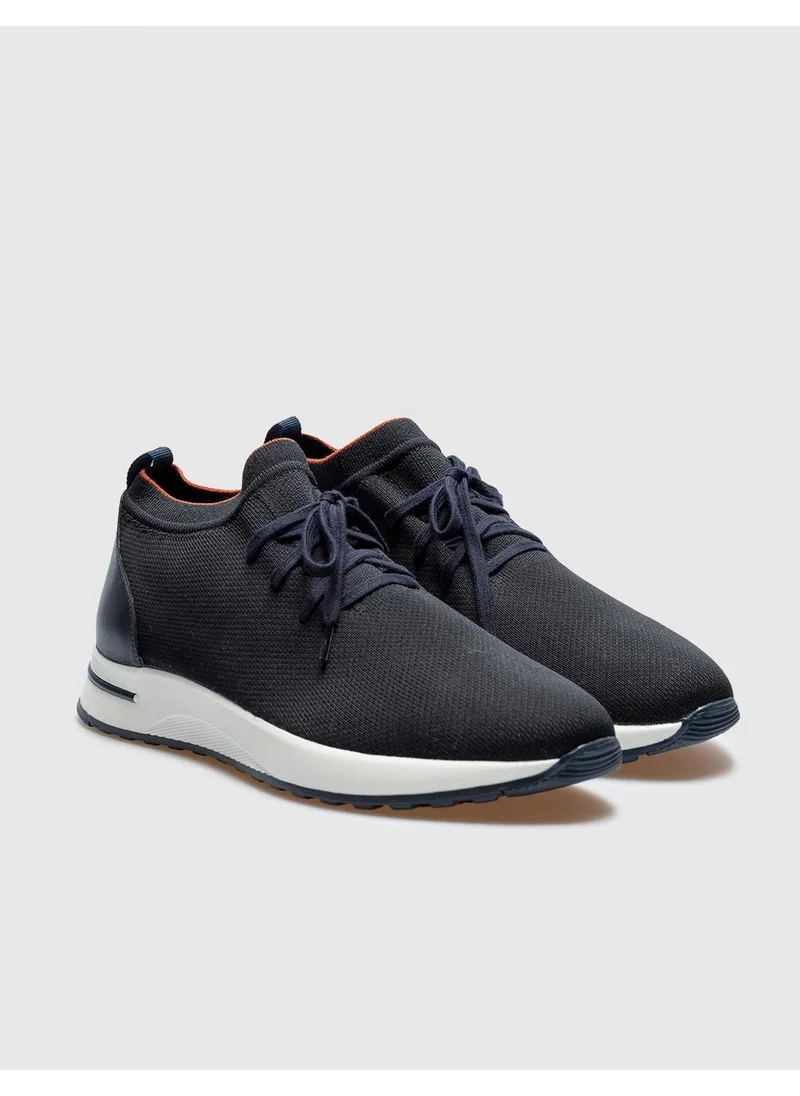 كاباني Milano Knitwear Navy Blue Lace-up Men's Sports Shoes