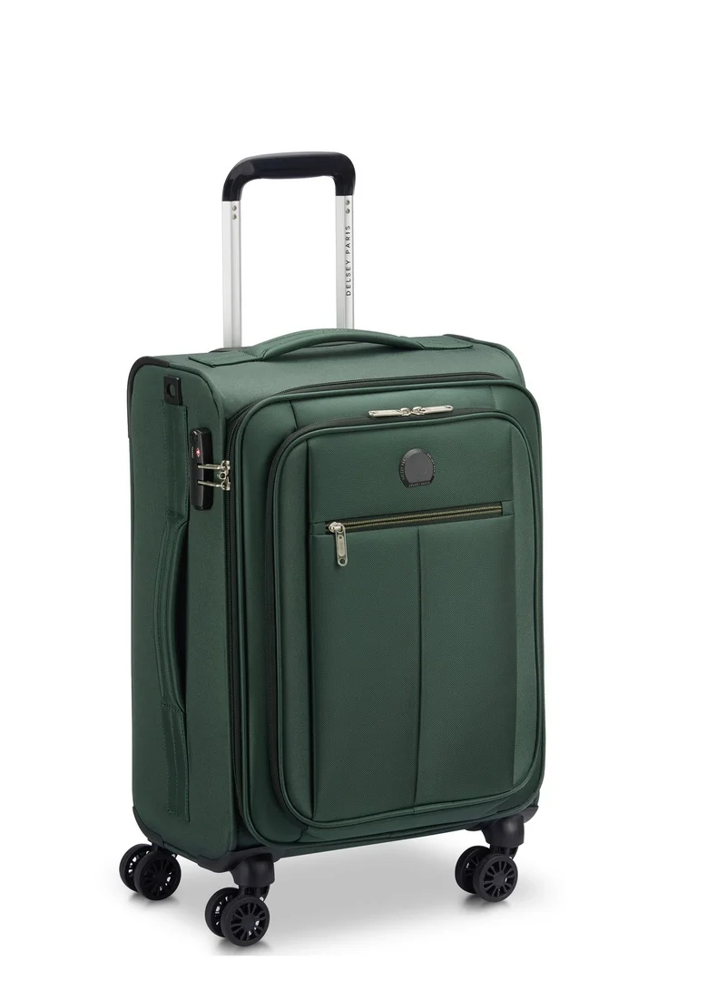 DELSEY Paris Pin Up 6, 55cm Softcase 4 Double Wheel Cabin Trolley Case - Green