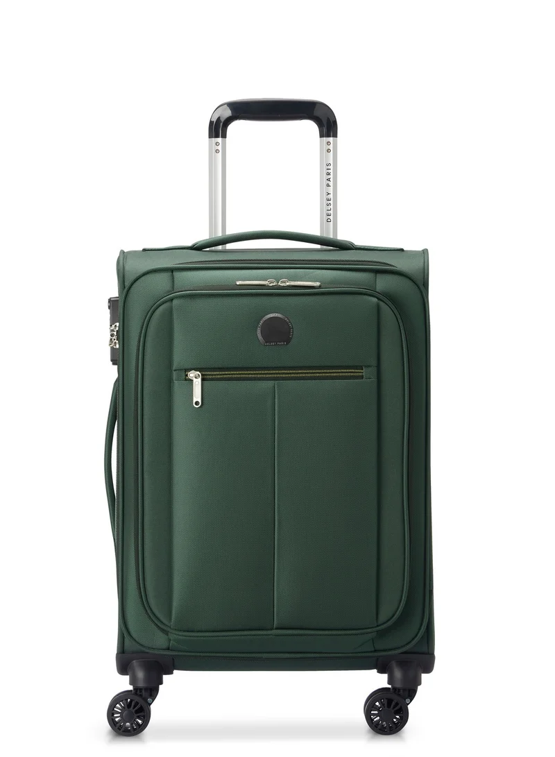 DELSEY Paris Pin Up 6, 55cm Softcase 4 Double Wheel Cabin Trolley Case - Green