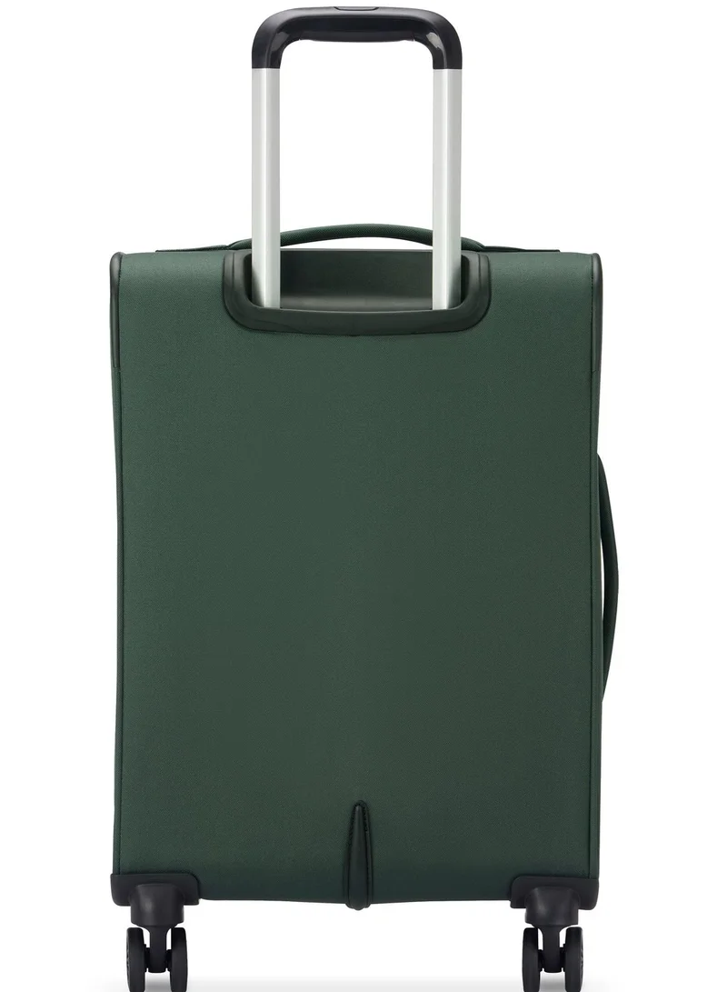 ديلسي _باريس حقيبة ترولي بعجلات مزدوجة مقاس  سم، ناعمة، لون أخضر