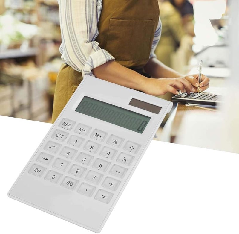 Large Display 12 Digit Scientific Desk Calculator with Big Crystal Buttons Dual Powered for Office Teachers Students - Image 3