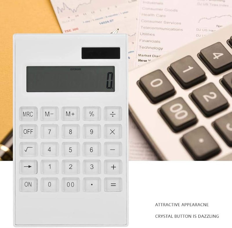 Large Display 12 Digit Scientific Desk Calculator with Big Crystal Buttons Dual Powered for Office Teachers Students - Image 4