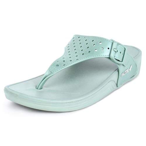 flite Daily Use Slippers For Women/Bathroom Slippers/Home Slippers/All Day Wear Fl-430 (Pista, Numeric_4) - Image 1