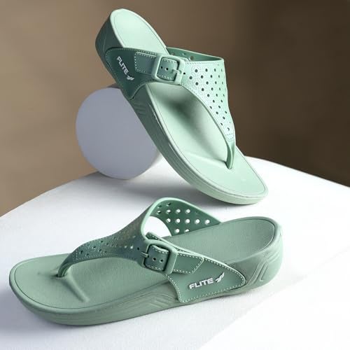 flite Daily Use Slippers For Women/Bathroom Slippers/Home Slippers/All Day Wear Fl-430 (Pista, Numeric_4) - Image 2