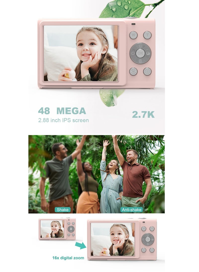 GULFLINK Kids Digital Camera 1080P 48MP Digital Cameras for Photography, Digital Point and Shoot Camera for Kids(Green) - Image 3