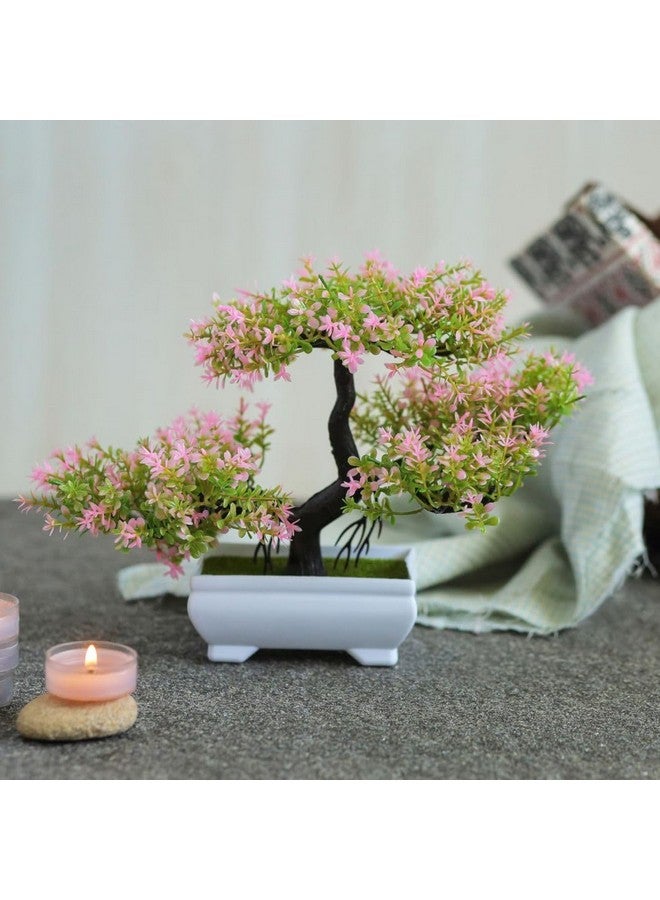 Satyam Kraft SATYAM KRAFT 1 Pc Artificial Bonsai Flower Tree with Designer Pot for Home Decor, Room Decorations, Living Room Table Decoration Plants and Craft Items Corner,Christmas,Wedding(Pack of 1)  - Image 3
