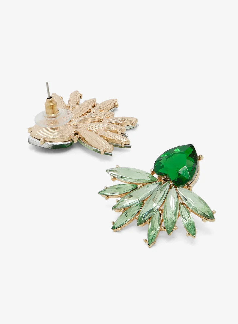 Khizana Emerald Detail Evening Wear Earrings