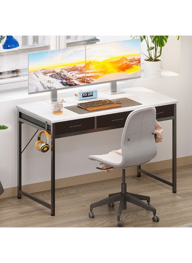 Stubborn - Study Table with Drawers Office Table with Storage Fabric Drawers 110*50*78 CM - Image 1