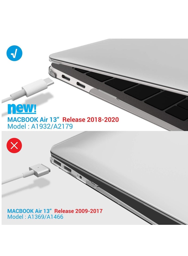 من الصعب تغطية حالة الهاتف الخليوي ، متوافق مع ماك بوك اير الجديد 13 بوصة a2337 ( M1 ) a2179 a1932 ( 2018 2019 2020 2021 2022 الإصدار ) مع لمسة معرف عرض شبكية العين ( ماتي أبيض ) - Image 4