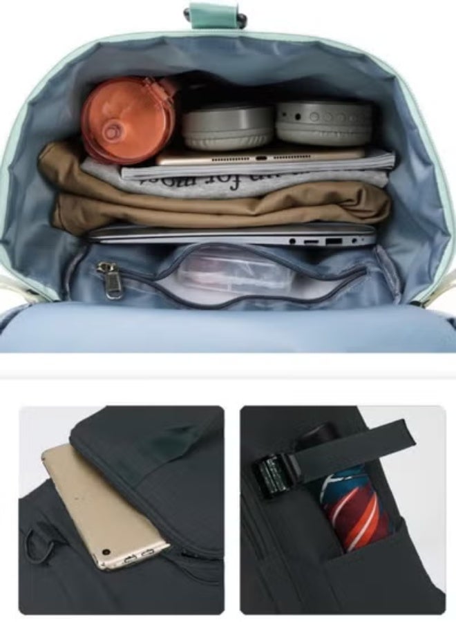 م اكس م حقيبة سفر دافل للمشي لمسافات طويلة (3 في 1) حقيبة ظهر لليد والكتف، حقائب رياضية مقاومة للماء للرجال والنساء بسعة كبيرة (أسود) - Image 5