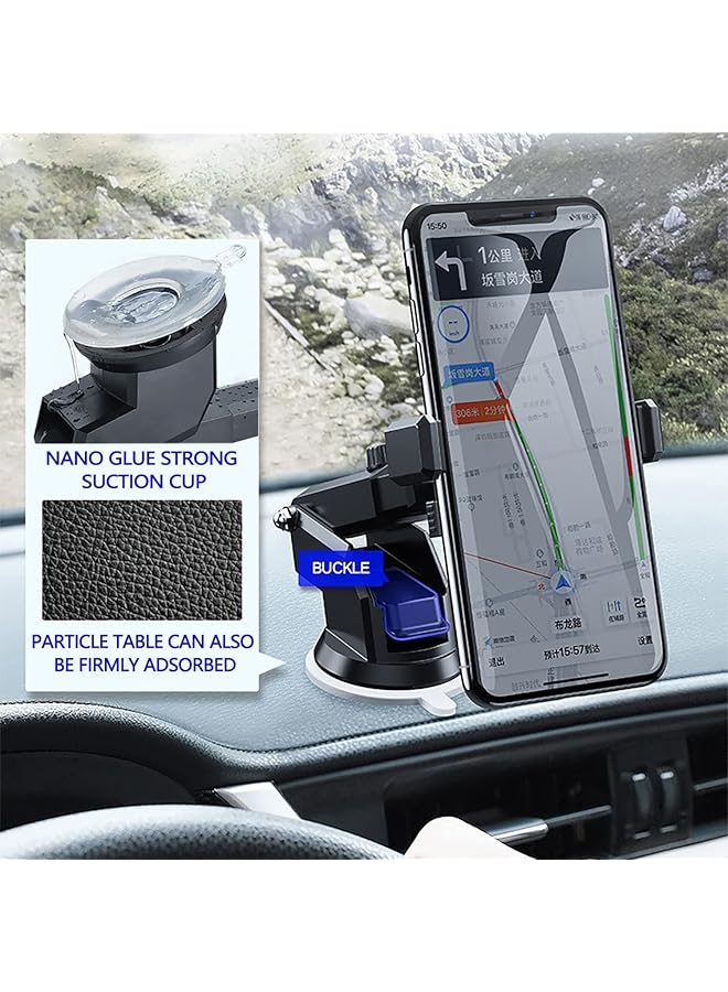 KASTWAVE Universal Car Phone Mount With 360 Degree Rotation And Extended Arm For Dashboard Air Vent And Windshield Compatible With All Smartphones - Image 5