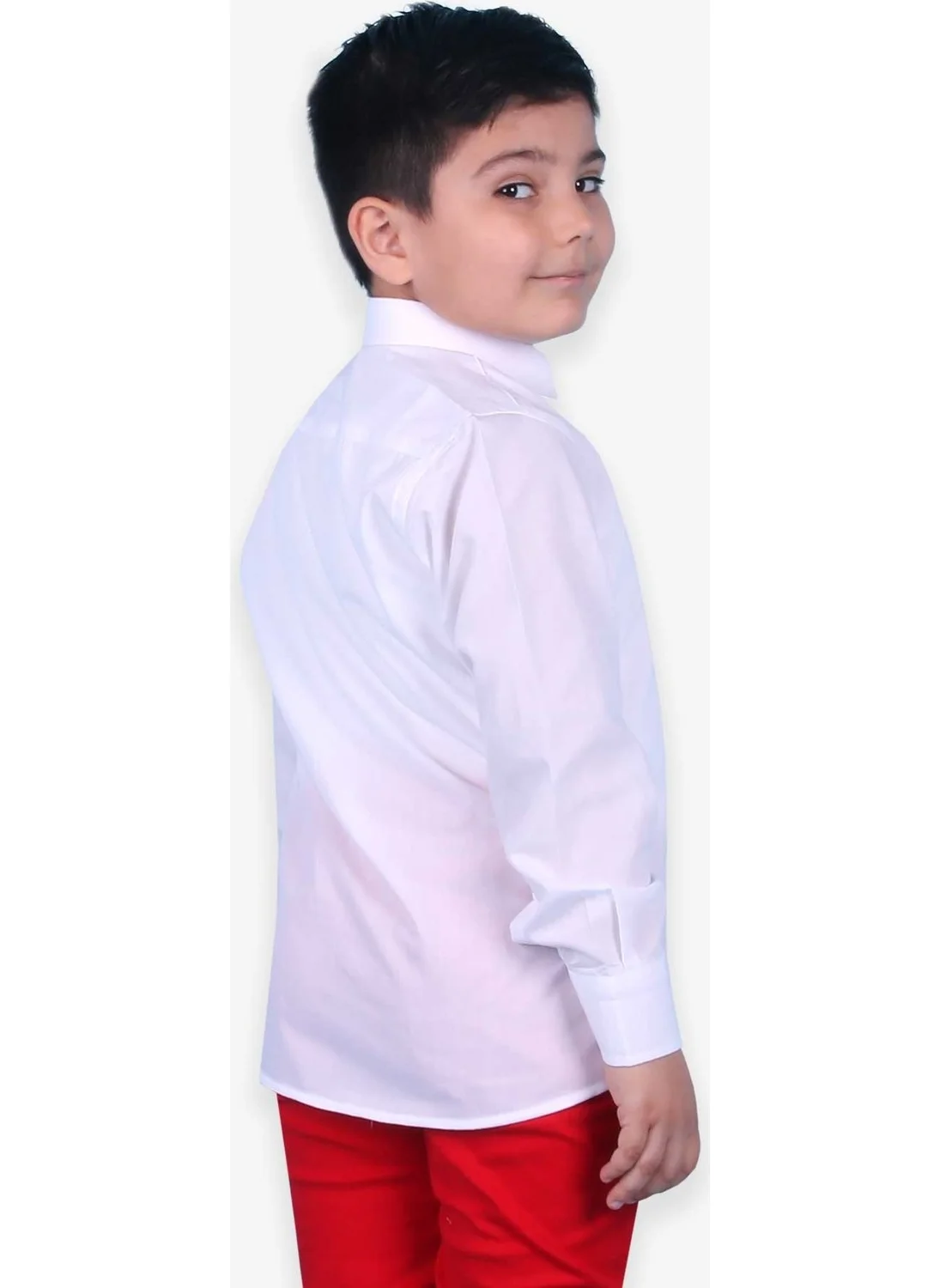 Ebru Boys Shirt Basic White (5-13 Ages)