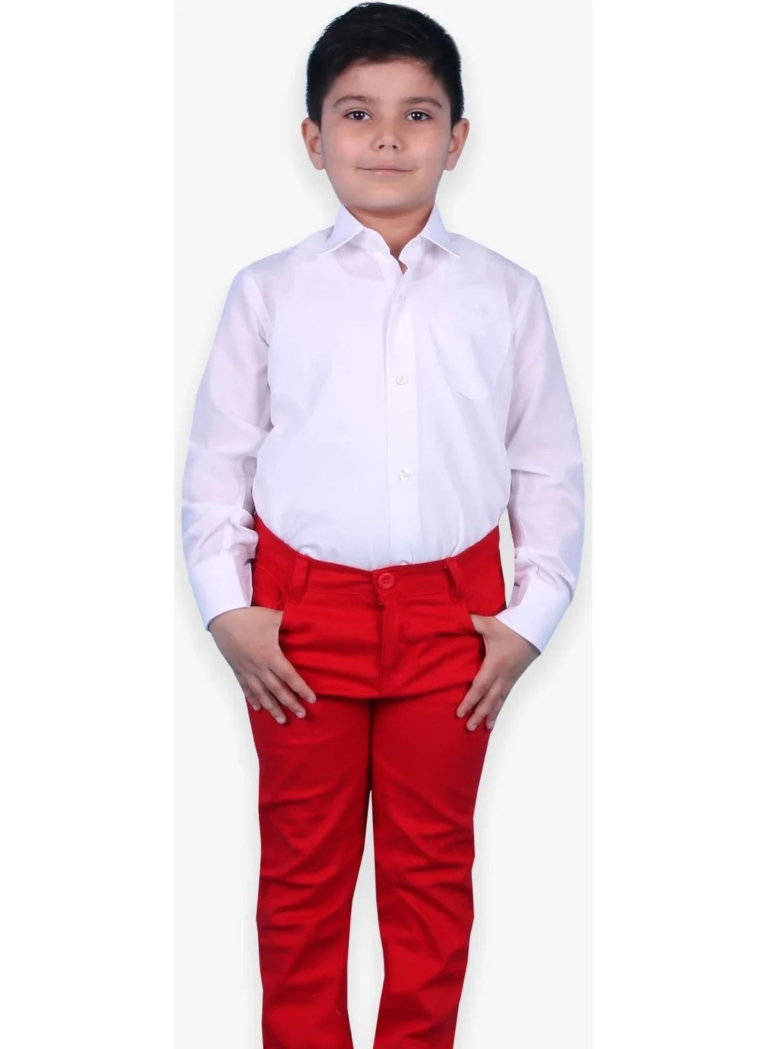Ebru Boys Shirt Basic White (5-13 Ages)