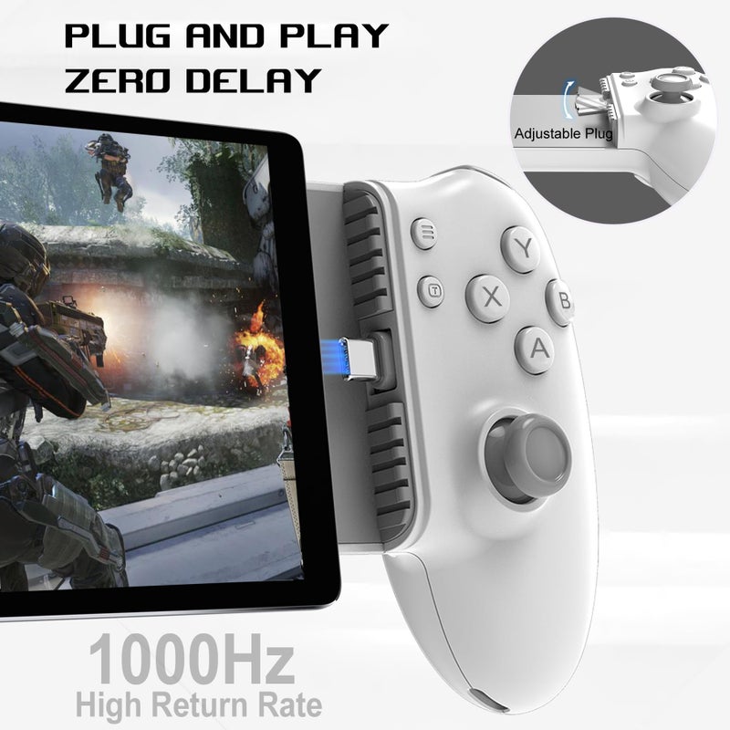 arVin USB C Mobile Gaming Controller for iPad/Tablet(Within 6.7-11 in) USB-C Gamepad with Hall Joysticks/Hall Trigger/Turbo/Back keys, Remote Play for PS5/PS4/Xbox/PC Consoles, Cloud Game, Emulator - Image 5