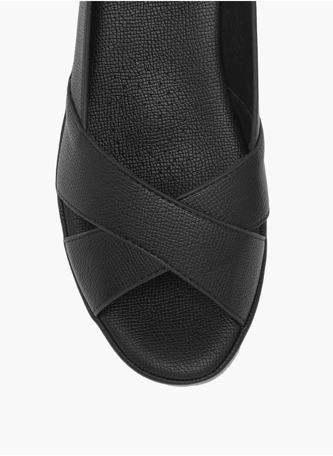 Le Confort Women Textured Slingback Sandals with Wedge Heels  - Image 4