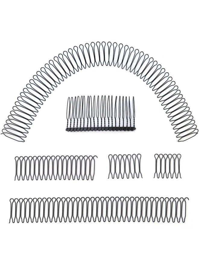 TCOTBE 5 Pcs U Shape Hair Finishing Fixer Wavy Comb U Pin Hair Clip Combs Metal Wire Hair Combs Mini Bangs Holder Hair Updo Styling Tool Invisible Hairstyle Hair Accessories for Girl and Women - Image 1