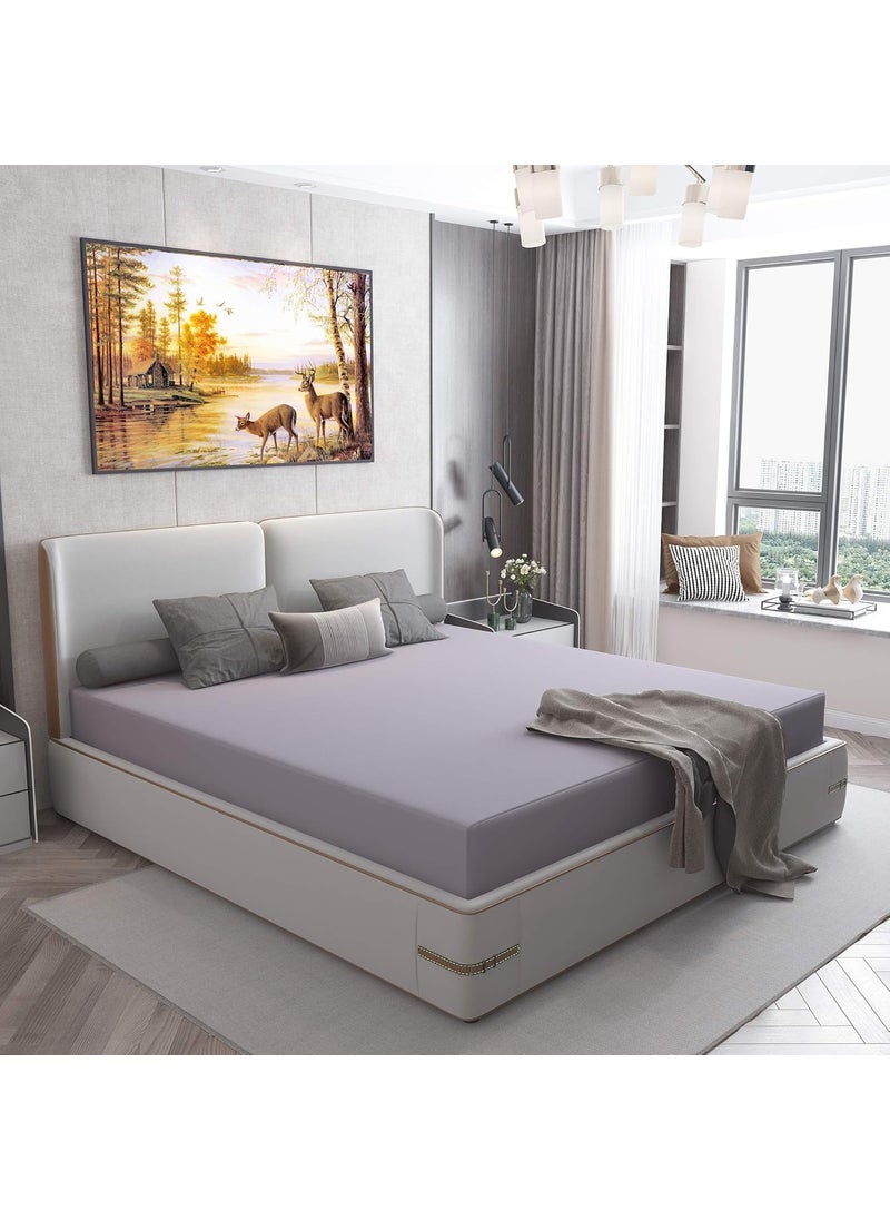 Lithara Lithara Cotts Wonder Mattress Protector for Single Bed Water Resistant Stretchable Fabric Size 72 x 48 Inches 6x4 Feet Grey  - Image 1