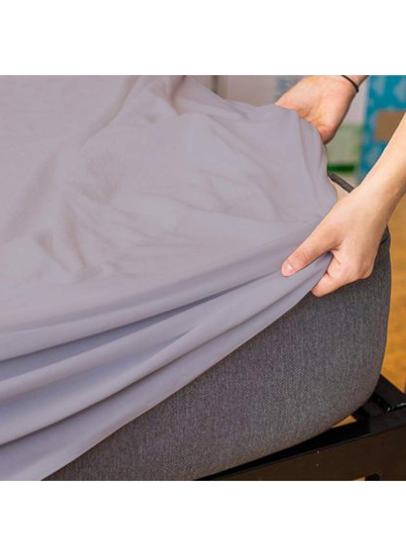 Lithara Lithara Cotts Wonder Mattress Protector for Single Bed Water Resistant Stretchable Fabric Size 72 x 48 Inches 6x4 Feet Grey  - Image 4