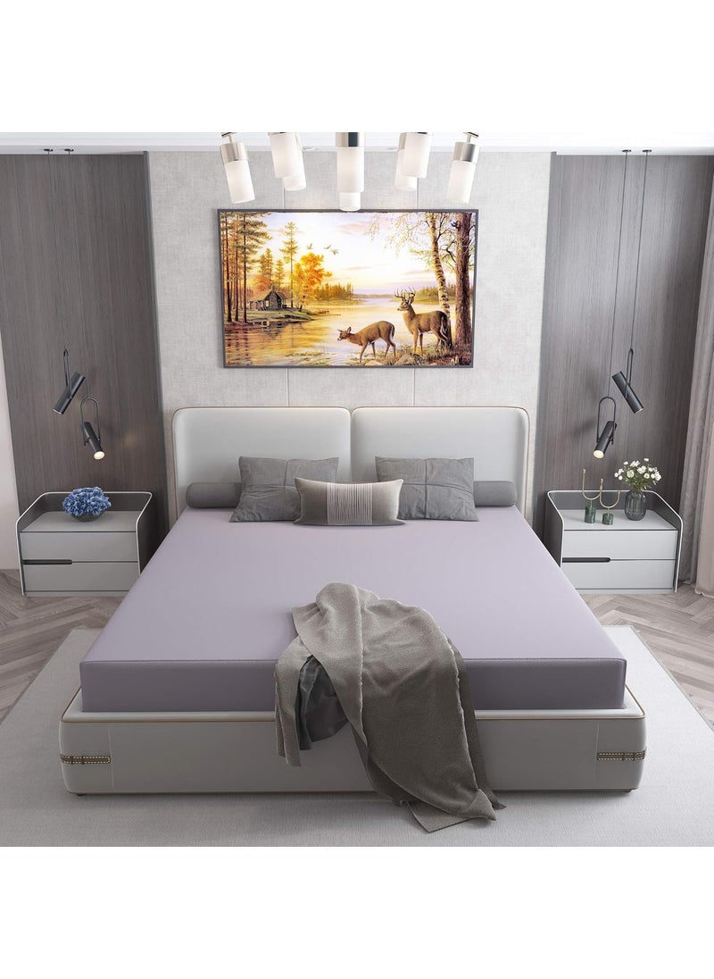 Lithara Lithara Cotts Wonder Mattress Protector for Single Bed Water Resistant Stretchable Fabric Size 72 x 48 Inches 6x4 Feet Grey  - Image 2