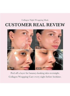 Medicube Collagen Night Wrapping Mask 75ml with Silicone Brush, Collagen Extract, Fills The Skin with Moisture, Smooth and Fimm Skin Overnight, Night Care  - Image 5
