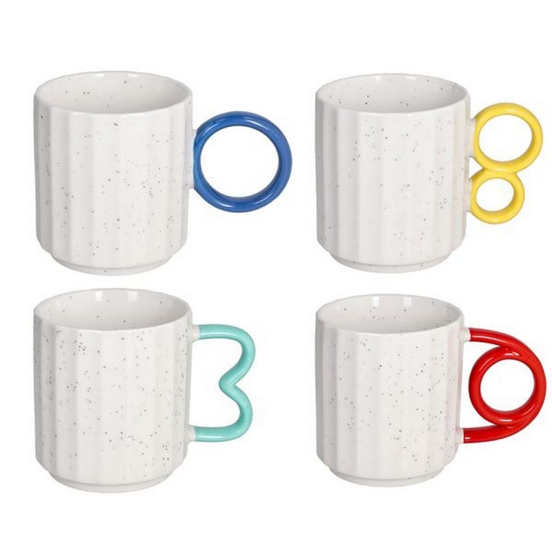 Tognana Iris Mika 440ml Mug – Elegant Porcelain Cup for Coffee, Tea & Hot Beverages, Modern Design for Home, Office & Dining Tableware, Assorted 1 Piece - Image 1
