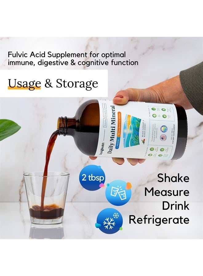 LIQUIDHEALTH 32 Oz Daily Multi Mineral, Highly Absorbable Trace Mineral Supplement with Fulvic Acid, Plant-Based Ionic Minerals, Ocean Sea Minerals for Energy, Detox & Relaxation (2 Pack) - Image 4