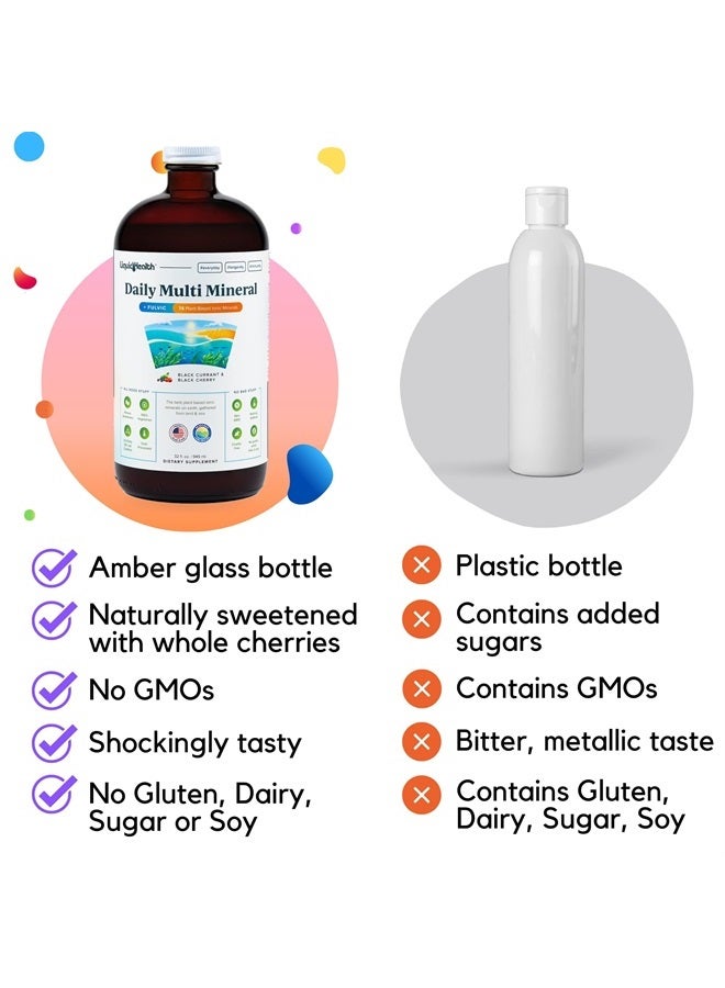 LIQUIDHEALTH 32 Oz Daily Multi Mineral, Highly Absorbable Trace Mineral Supplement with Fulvic Acid, Plant-Based Ionic Minerals, Ocean Sea Minerals for Energy, Detox & Relaxation (2 Pack) - Image 5