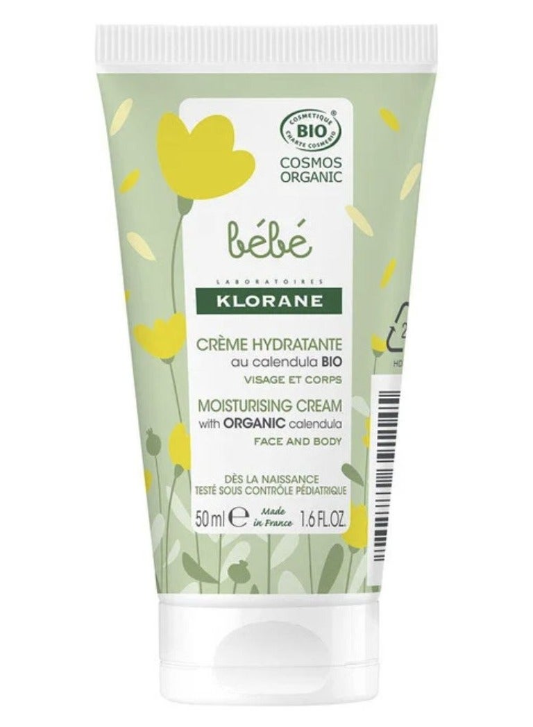 Klorane Baby Moisturising Cream Bio with Organic Calendula 50ml - Image 1