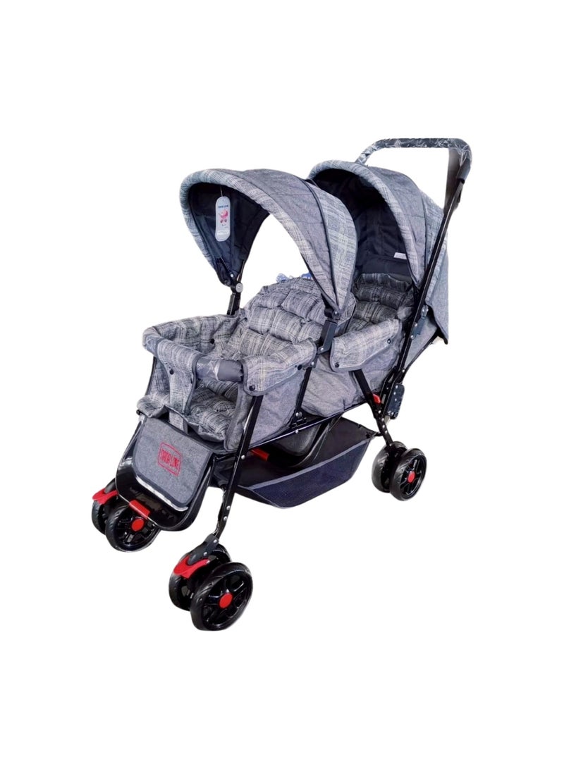 عربات أطفال مزدوجة متعددة الوظائف عربة سفر خفيفة الوزن