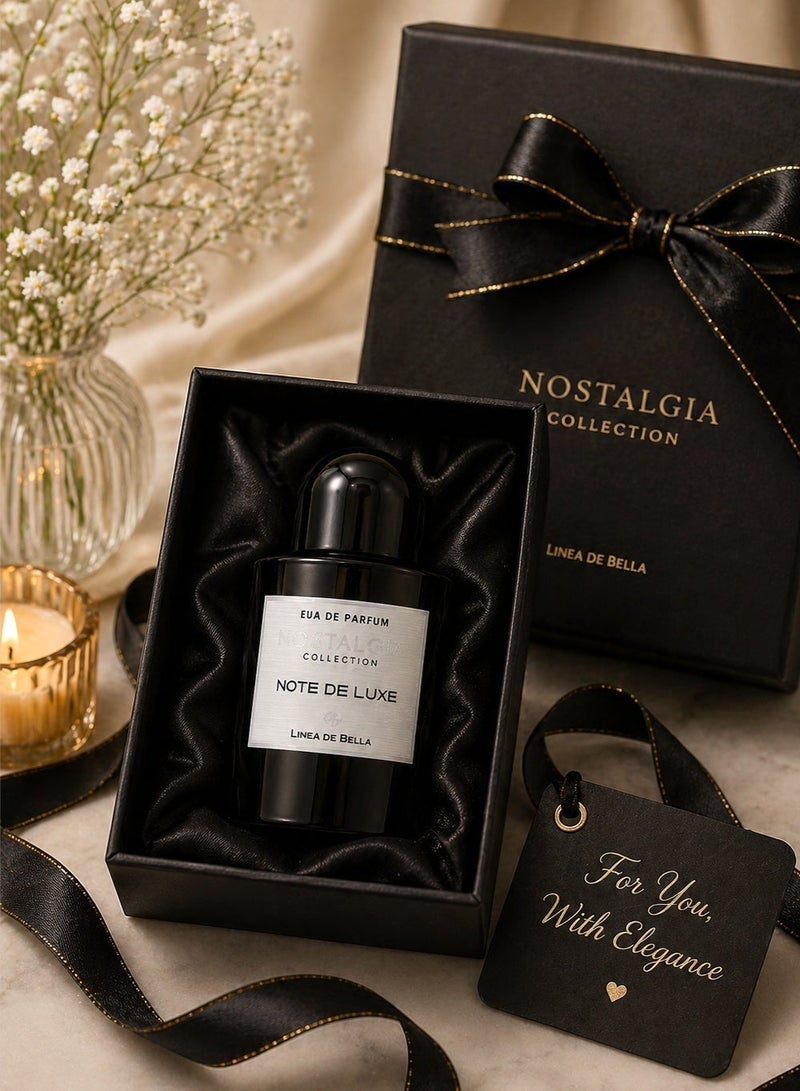 Linea De Bella Note De Luxe Eau De Parfum 100ML – Amber Musk & Amberwood Luxury Perfume | Frosted Lemon, Saffron & Exotic Fruits | Cedarwood, Papyrus & Patchouli Long Lasting EDP - Image 3