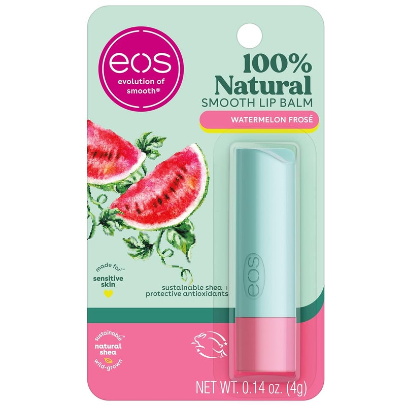 eos 100 Natural Lip Balm Watermelon Fros Dermatologist Recommended for Sensitive Skin AllDay Moisture Lip Care 014 oz