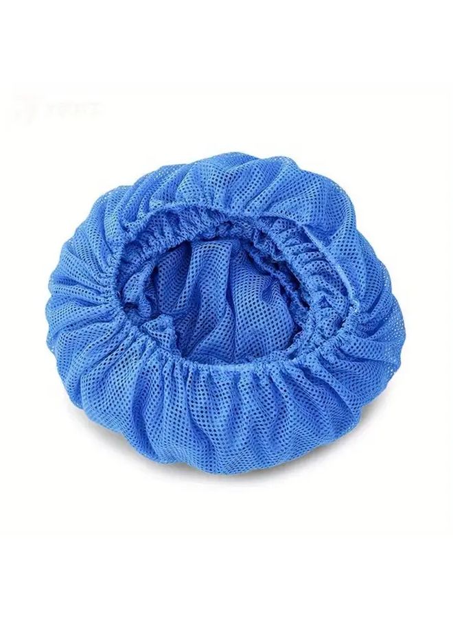 White Breathable Unisex Hairnet Cap with Elastic Drawstring Closure Hygienic Work Hat - Image 2