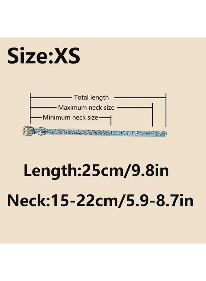 طوق عنق سماوي قابل للتعديل للقطط مقاس XS لمظهر لامع - Image 1