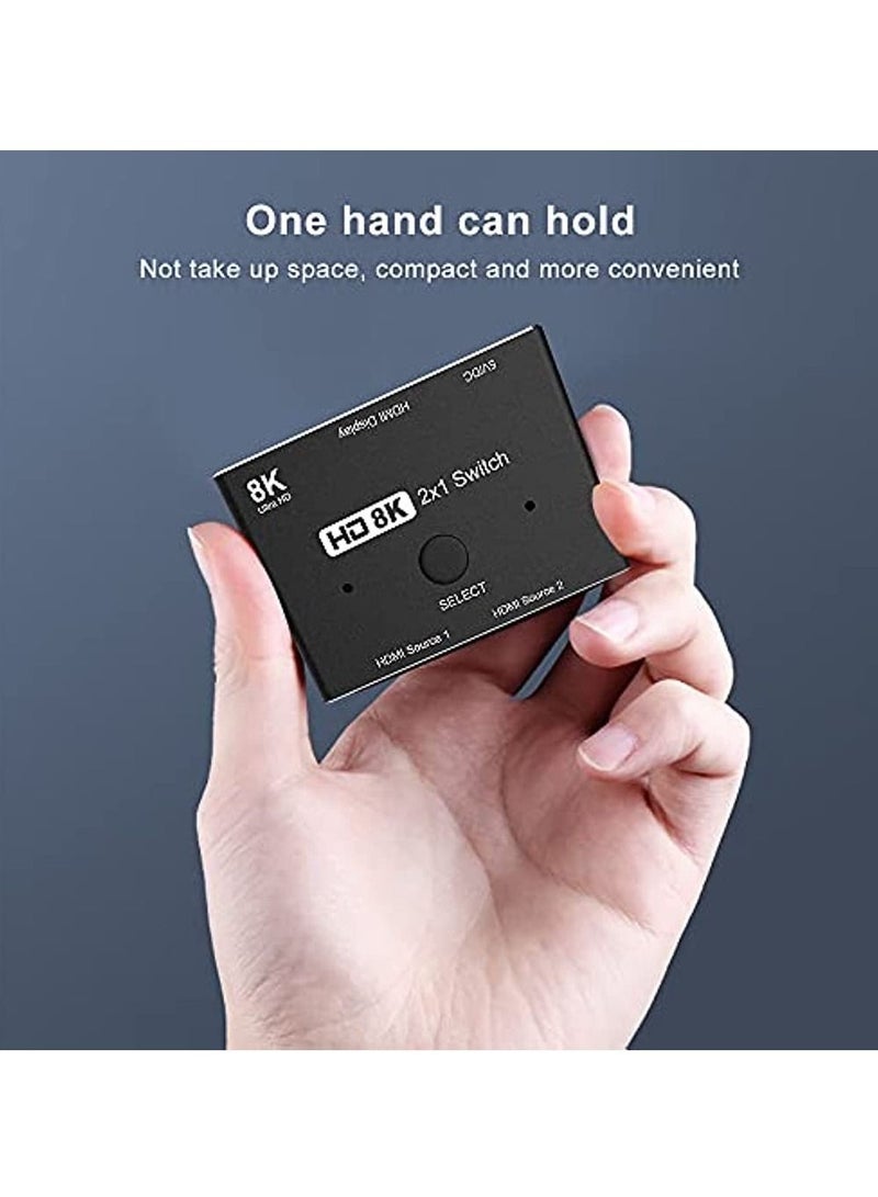 Hdmi 2 1 Ultra Hd 8K High Speed 48Gbps Directional Switch Only 2In 1Out 8K@60Hz 4K@120Hz Converter Compatible With Xbox Ps5 Projectors Monitors  - Image 3