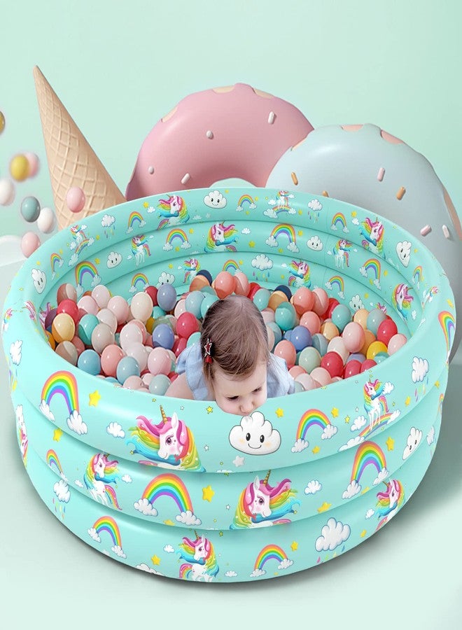Jasonwell Inflatable Baby Kiddie Pool - Toddler Pool Kids Paddling Baby Swimming Pools Blow Up Ball Pit Infant Wading Pools for Backyard Piscina Inflable para Niños (59in Unicorn) - Image 4